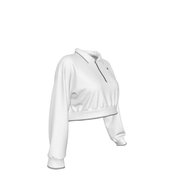 Cropped Half-Zip Collared Sweater - Image 3