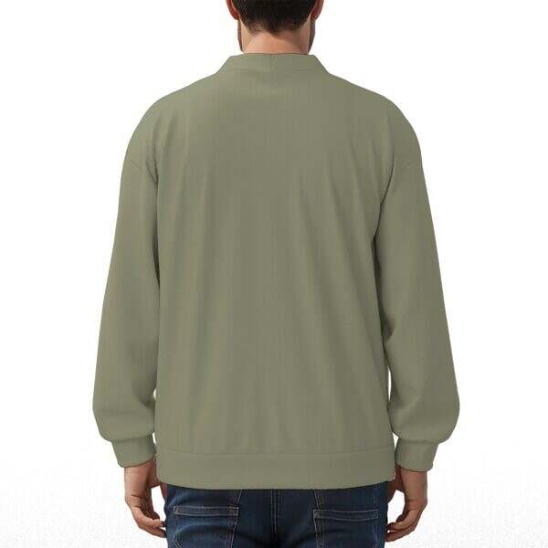 V-neck Knitted Fleece Cardigan - Image 4
