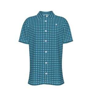 Lapel Collar Button Up Shirt (ColourRoll™ Blue w White Buttons)
