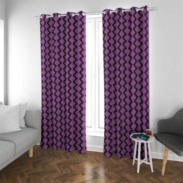 Blackout Curtains (Amethyst AD Gems on Black) - Image 2
