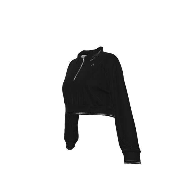 Cropped Half-Zip Collared Sweater - Image 4