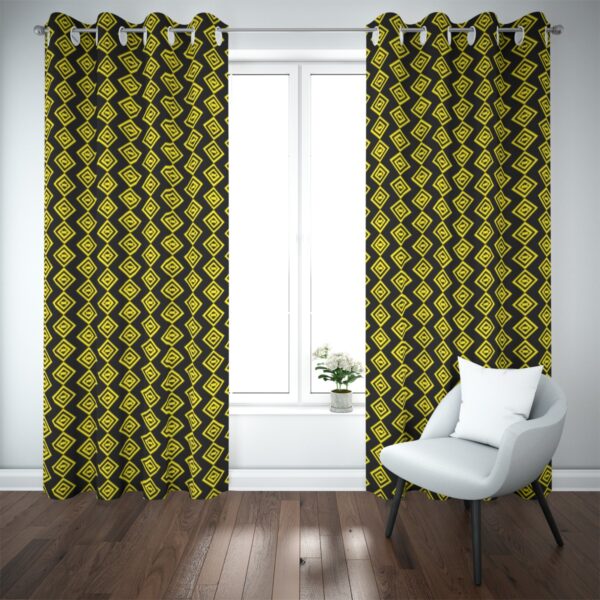 Blackout Curtains (Canary AD Gems on Black)