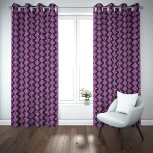 Blackout Curtains (Amethyst AD Gems on Black)