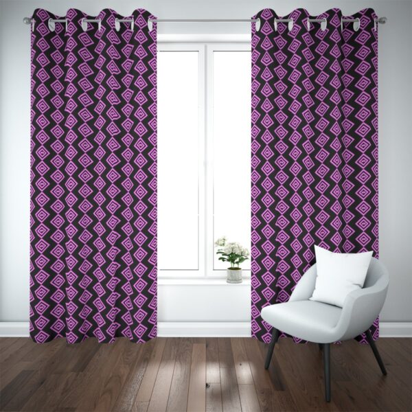 Blackout Curtains (Amethyst AD Gems on Black)