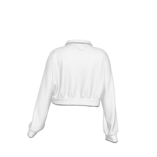 Cropped Half-Zip Collared Sweater - Image 2