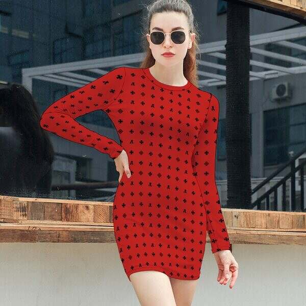 ArtDoggy™ Long Sleeve Tight Dress - Image 24