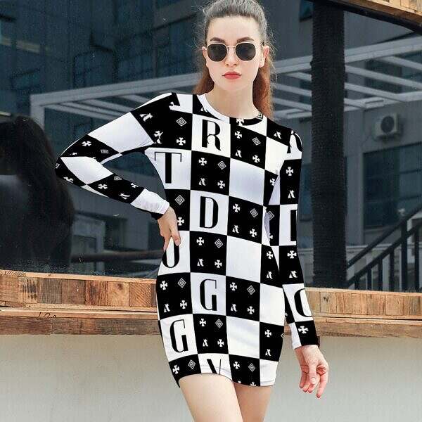 ArtDoggy™ Long Sleeve Tight Dress - Image 4