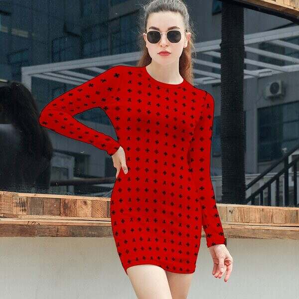 ArtDoggy™ Long Sleeve Tight Dress - Image 29