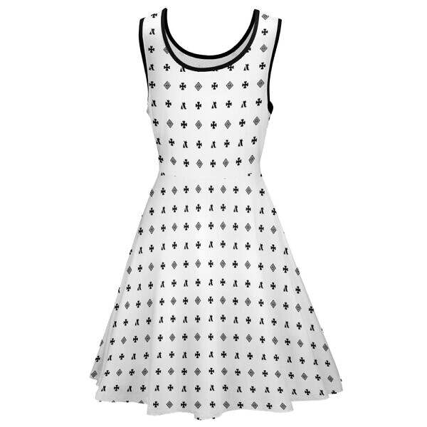 Round Neck Sleeveless Big Hem Dress - Image 12