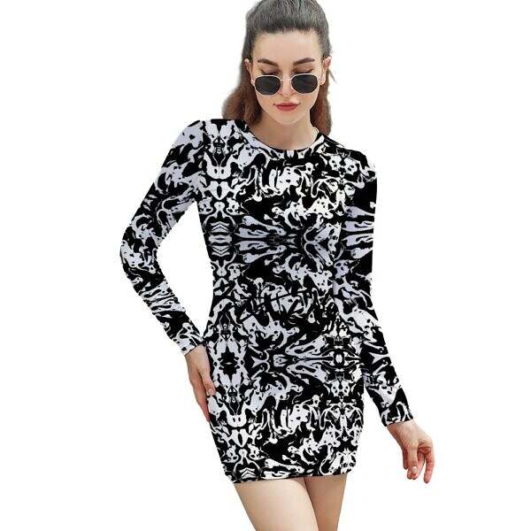 ArtDoggy™ Long Sleeve Tight Dress - Image 6