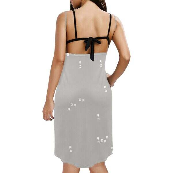 Backless Spaghetti Strap Wrap Dress - Image 18