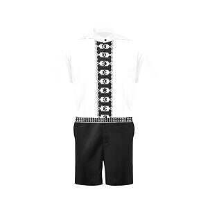 ArtDoggy™ Men's Short Sleeve Romper (Bones)