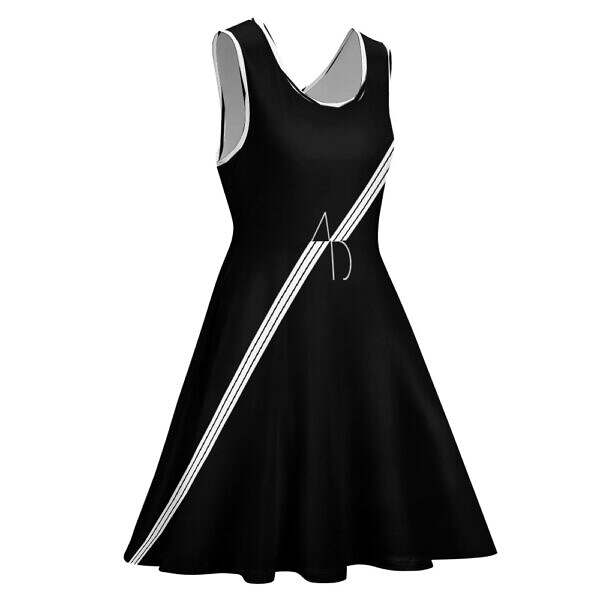 Round Neck Sleeveless Big Hem Dress - Image 13
