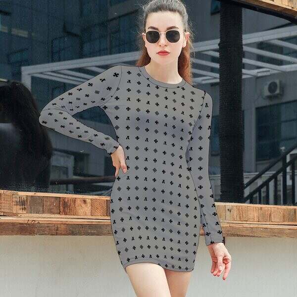 ArtDoggy™ Long Sleeve Tight Dress - Image 19