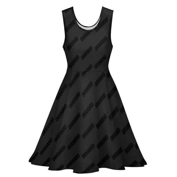 Round Neck Sleeveless Big Hem Dress - Image 2