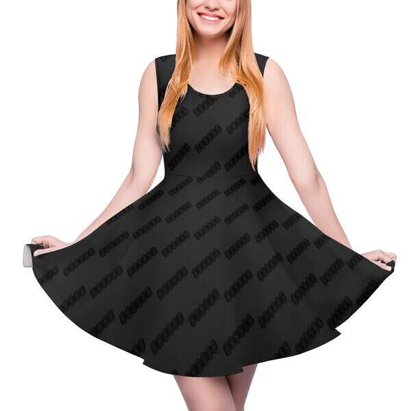 Round Neck Sleeveless Big Hem Dress - Image 3