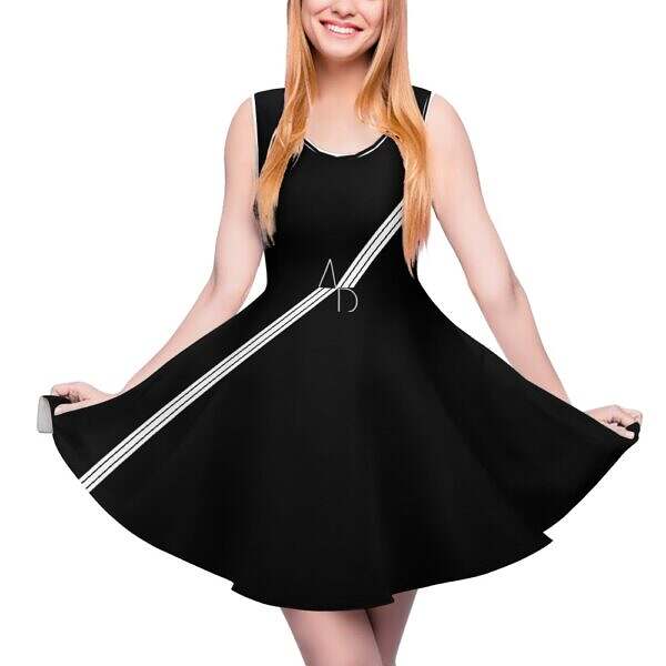 Round Neck Sleeveless Big Hem Dress - Image 15