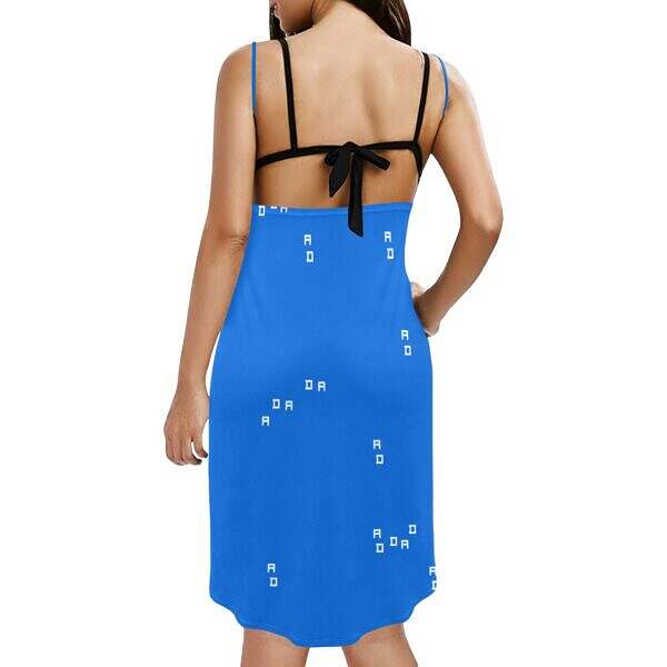 Backless Spaghetti Strap Wrap Dress - Image 26