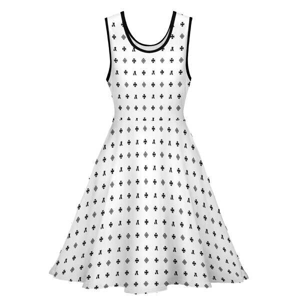 Round Neck Sleeveless Big Hem Dress - Image 10