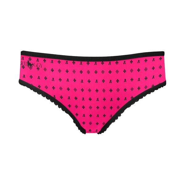 High Cut Brief Panty - Pink Display Front