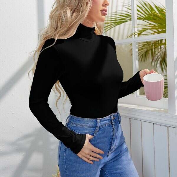 Long Sleeve Turtleneck Bodysuit - Image 8