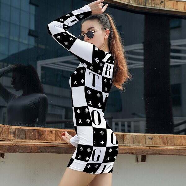 ArtDoggy™ Long Sleeve Tight Dress - Image 5
