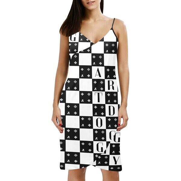 Backless Spaghetti Strap Wrap Dress - Image 9