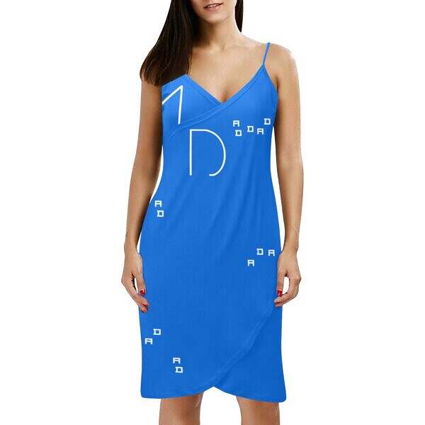 Backless Spaghetti Strap Wrap Dress - Image 25