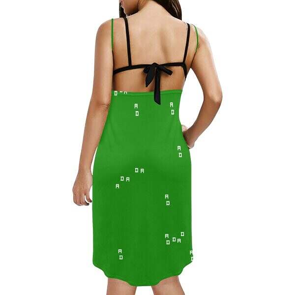 Backless Spaghetti Strap Wrap Dress - Image 38