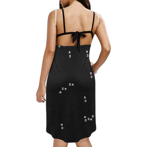 Backless Spaghetti Strap Wrap Dress - Image 14