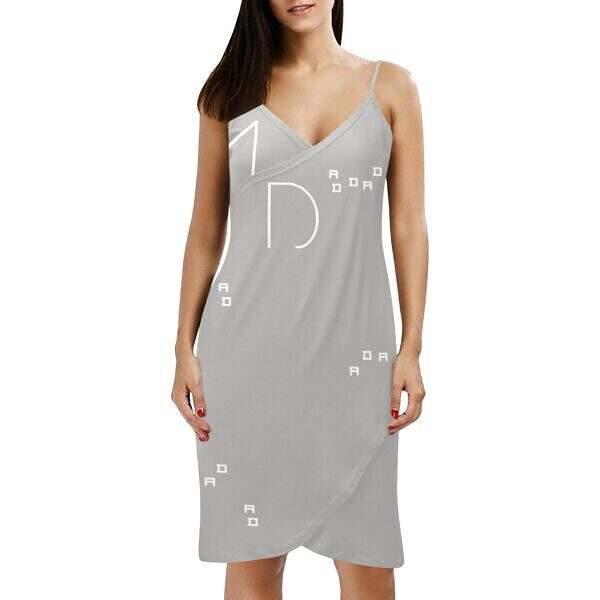 Backless Spaghetti Strap Wrap Dress - Image 17