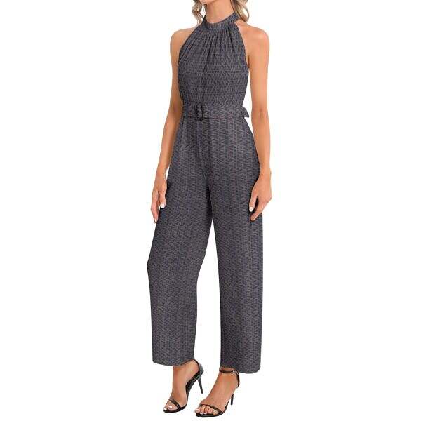 Halter Neck Buckle Belted Jumpsuit (Prima) - Image 2