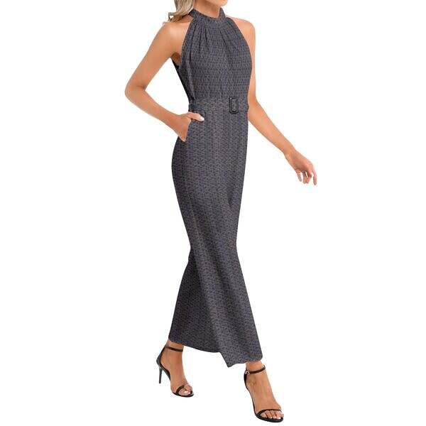 Halter Neck Buckle Belted Jumpsuit (Prima) - Image 3