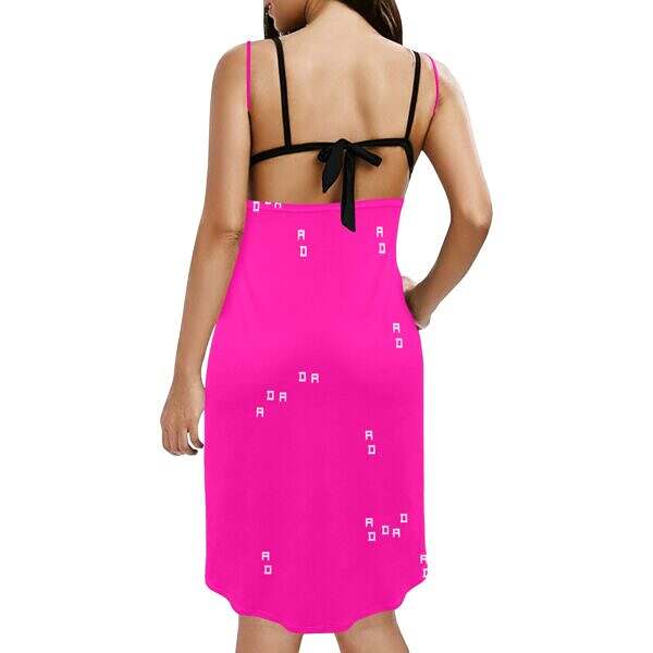 Backless Spaghetti Strap Wrap Dress - Image 30