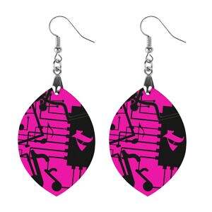 Wooden Pendant Earrings