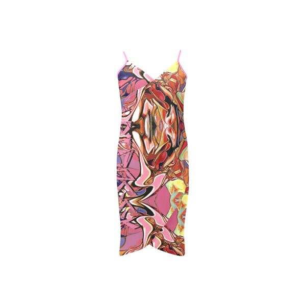 Backless Spaghetti Strap Wrap Dress - Image 7
