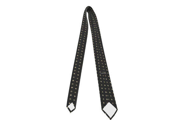 ADpld™ Handmade Silk Necktie | Black Ivory back product display