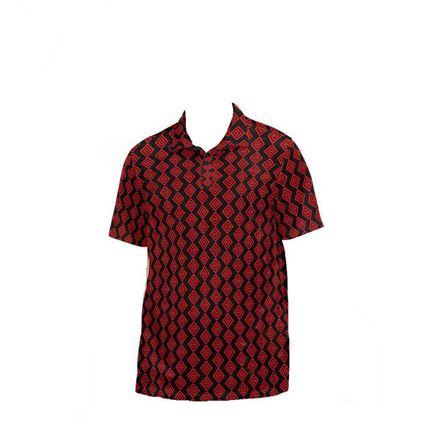 ArtDoggy™ Men's Velvet Polo Shirt (Scarlet ADG)