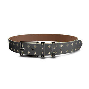 ADpld™ Crema Leather Belt in Black