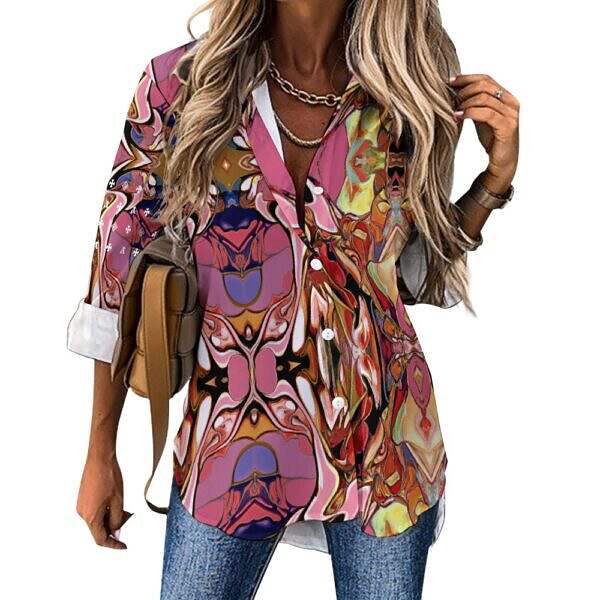 ADpld™ Relaxed Hem Button Up Shirt - Image 12