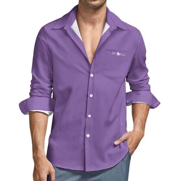 Peach Velvet Pocketed Long Sleeve Shirt - Image 19
