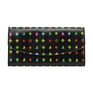 Adpld™ Multicolor Trifold Wallet black front display