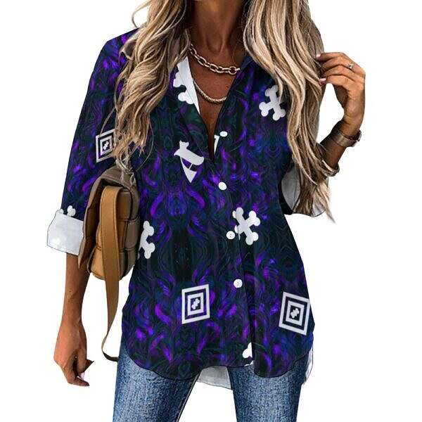 ADpld™ Relaxed Hem Button Up Shirt - Image 10