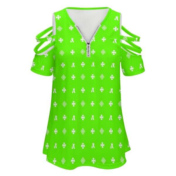 ADpld™ Shredded Shoulder Zip Top - Image 12