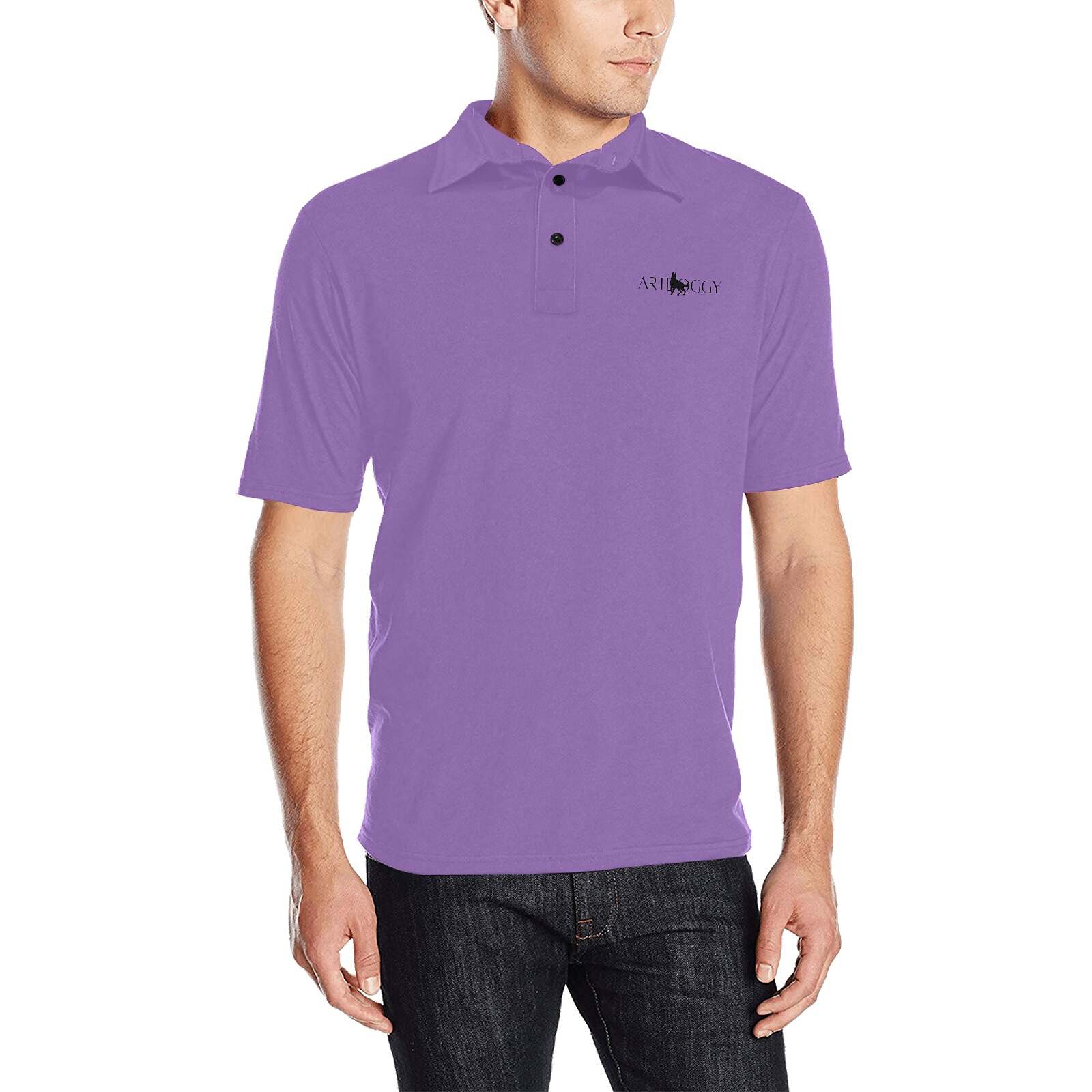 ArtDoggy™ Men's Buttoned Polo Shirt - Image 26