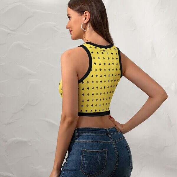 Cropped Slim Racer Tank Top - Image 29