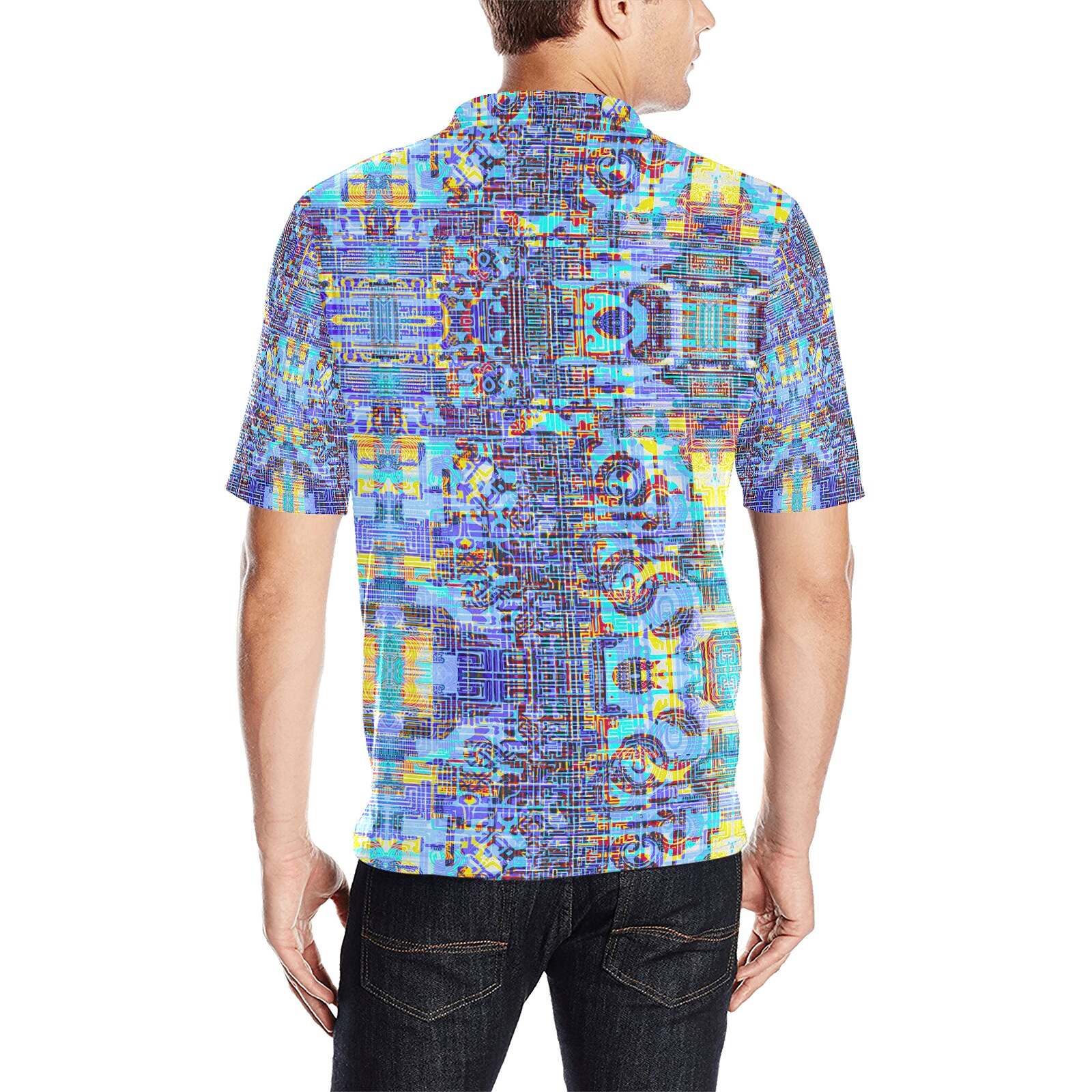 ArtDoggy™ Men's Buttoned Polo Shirt - Image 7