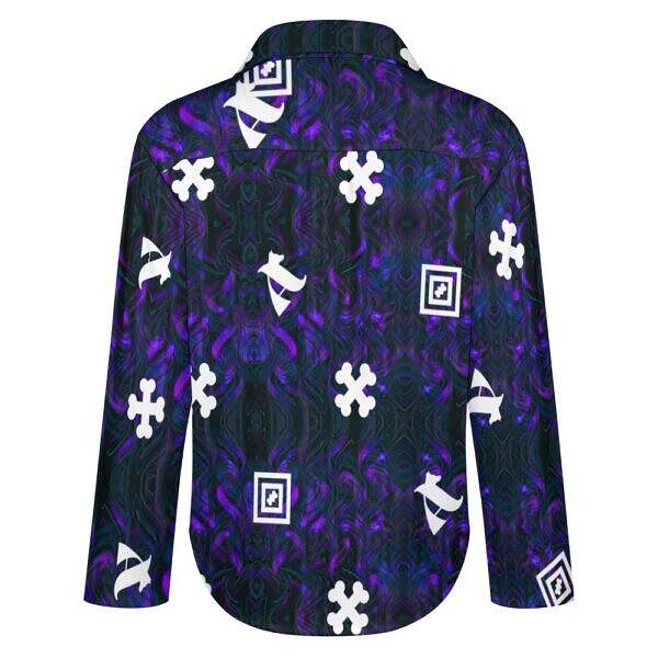 ADpld™ Relaxed Hem Button Up Shirt - Image 9