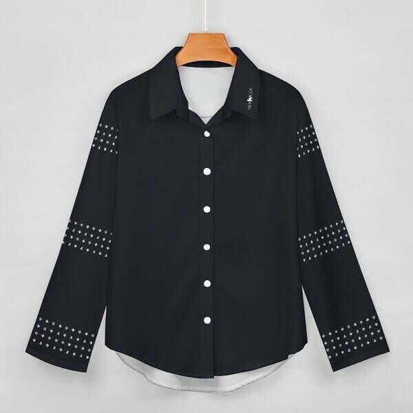 ADpld™ Relaxed Hem Button Up Shirt - Image 41