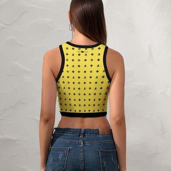 Cropped Slim Racer Tank Top - Image 27